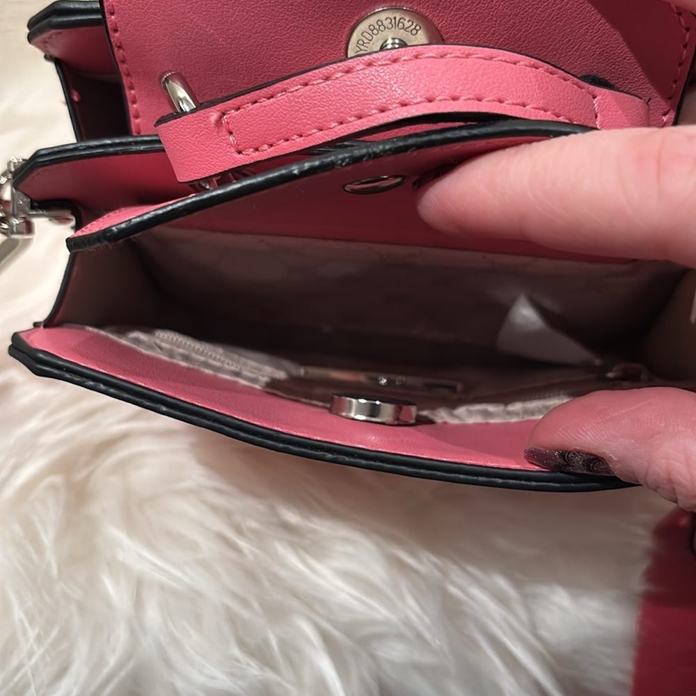 Steve Madden Bevelyn Mini Raspberry Satchel - Picture 8 of 15